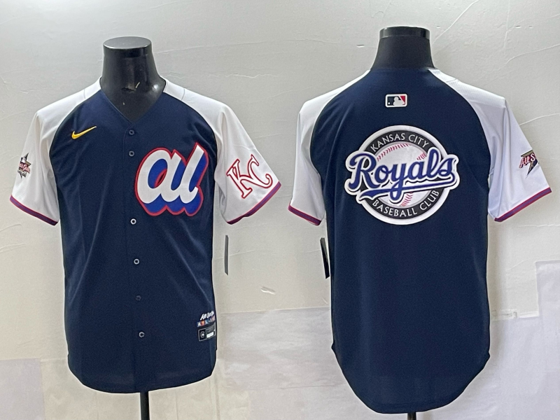 Men 2025 Kansas City Royals blank  blue Nike MLB All Star jersey 002